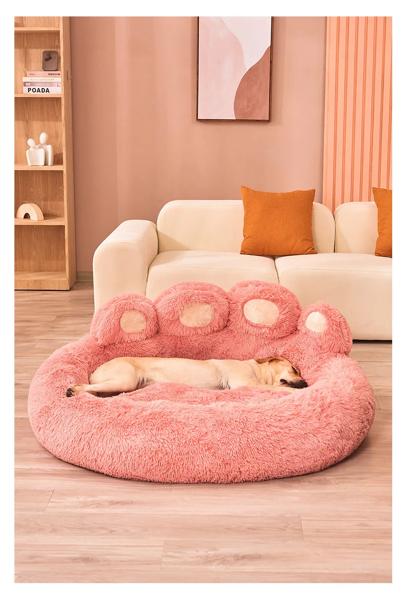 Fluffy Paw Shaped Pet Bed